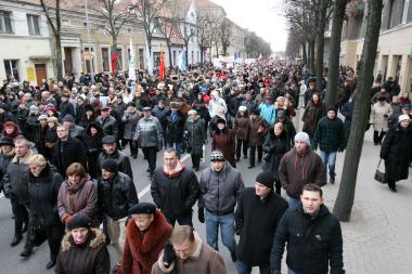 Mitingas Klaipėdoje vyko taikiai (video)