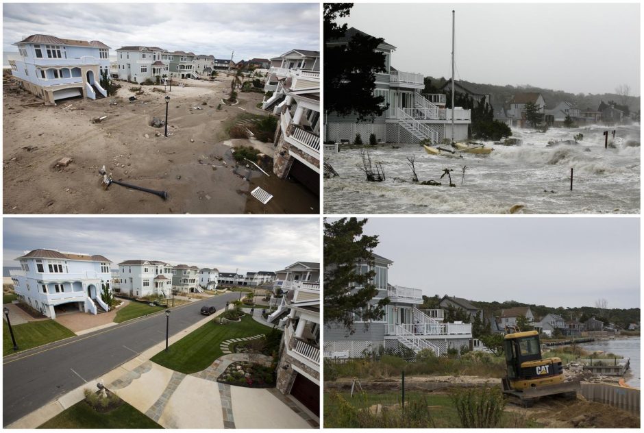 B. Obama pagerbė žuvusiuosius per superaudrą „Sandy“ (vaizdai tada ir dabar)