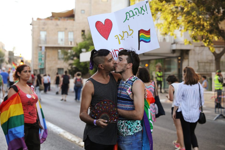 Jeruzalėje tūkstančiai žmonių dalyvavo homoseksualų parade