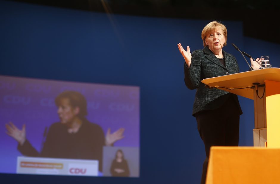 Vokietijos dešinieji perrinko kanclerę A. Merkel savo lydere