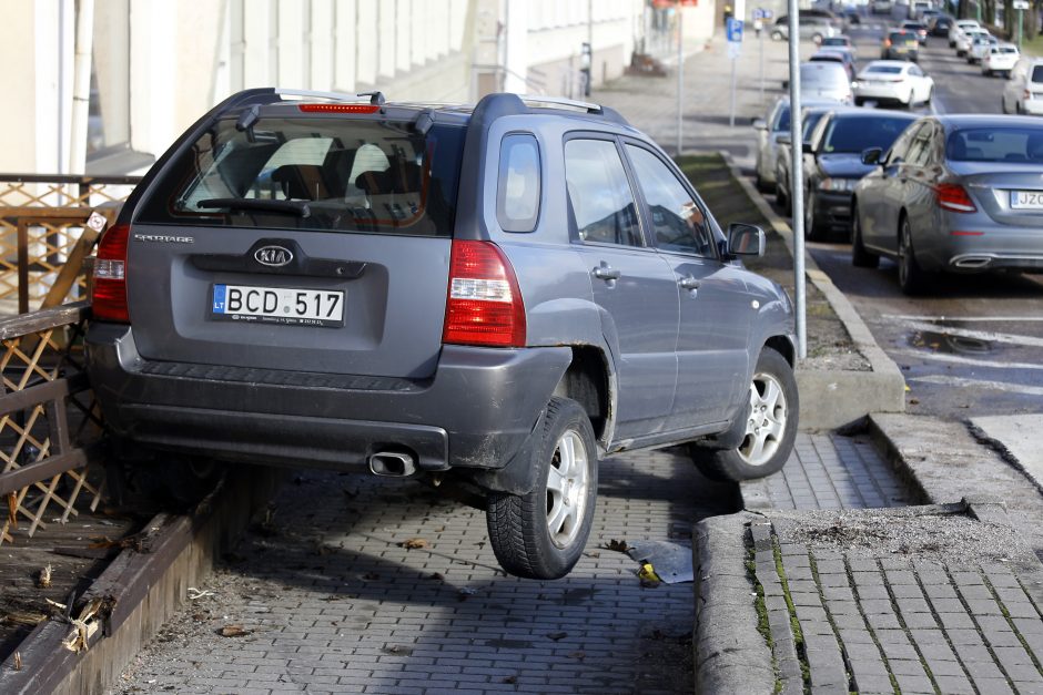 Visureigio skrydis Klaipėdoje baigėsi ant kavinės terasos