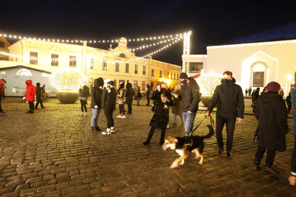 Kalėdų eglutė Klaipėdoje įžiebta paslapčia