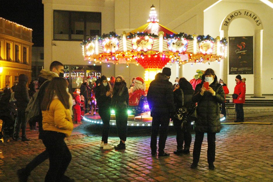 Kalėdų eglutė Klaipėdoje įžiebta paslapčia