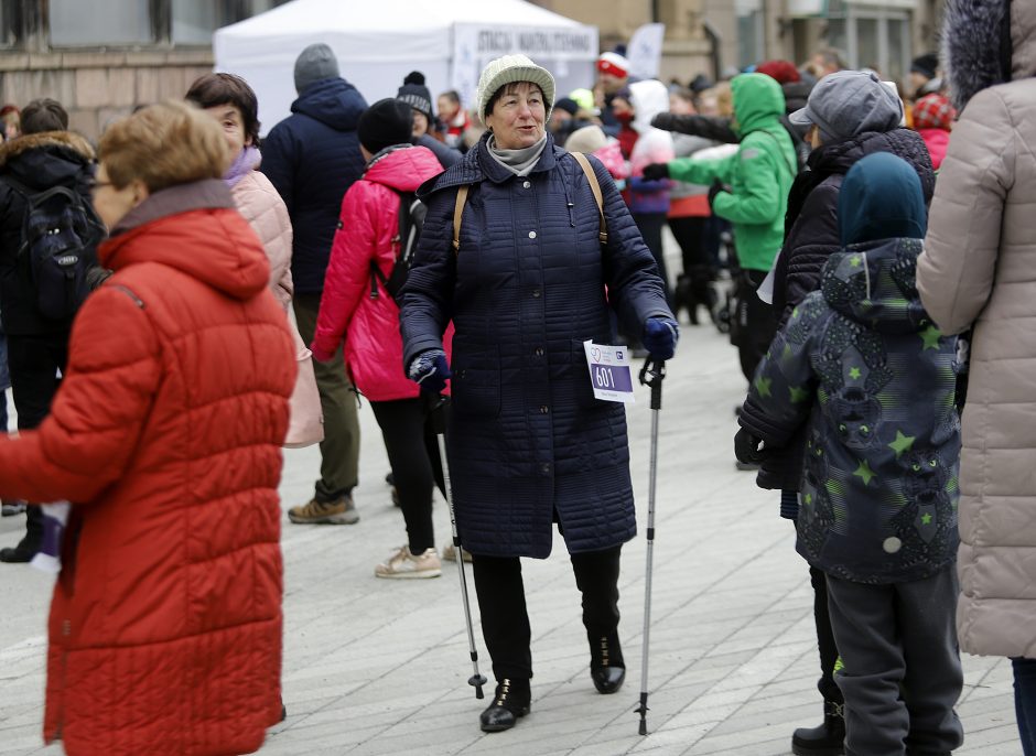 Kauniečiai išbandė ėjimo trasą „Diabetas mano širdyje“ 