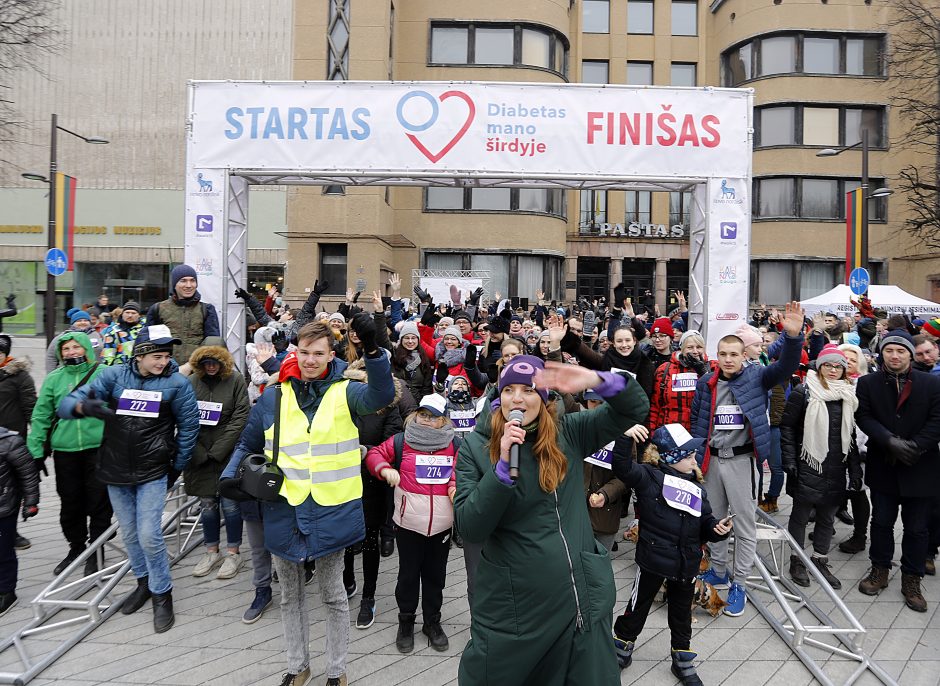 Kauniečiai išbandė ėjimo trasą „Diabetas mano širdyje“ 