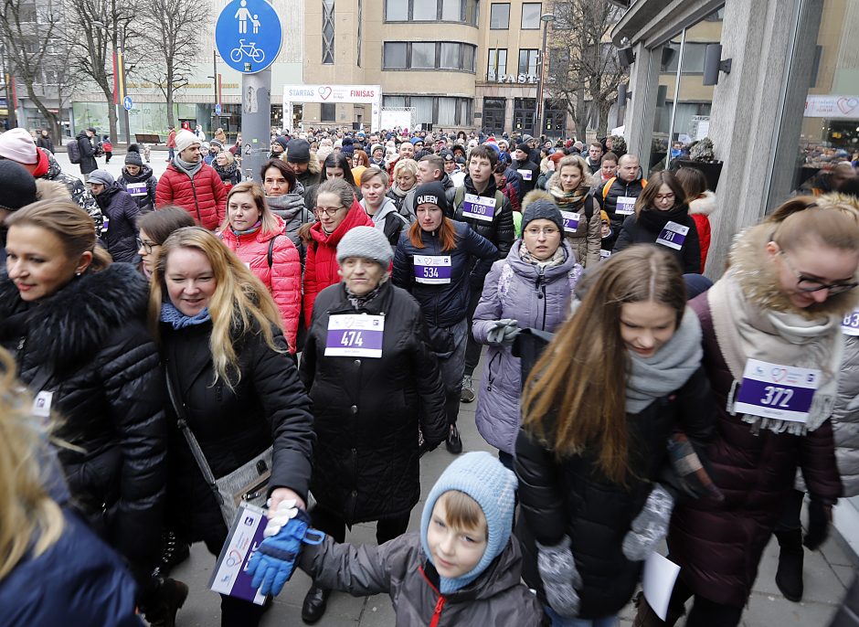 Kauniečiai išbandė ėjimo trasą „Diabetas mano širdyje“ 