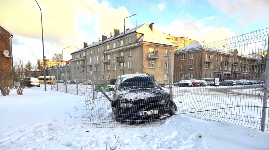 Įkaušusiam BMW vairuotojui kelią „pastojo“ pasieniečių tvora