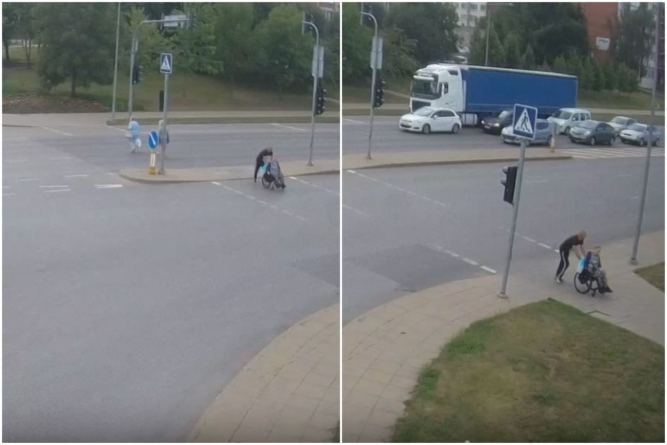 Pareigūnai ieško, kas iš neįgaliojo vežimėlyje sėdinčios moters pasisavino piniginę