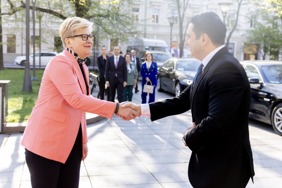 I. Šimonytė su Armėnijos parlamento vadovu aptarė glaudesnius santykius su ES