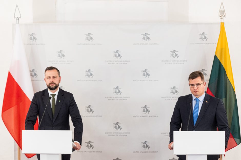 L. Kasčiūno ir Lenkijos gynybos ministro spaudos konferencija