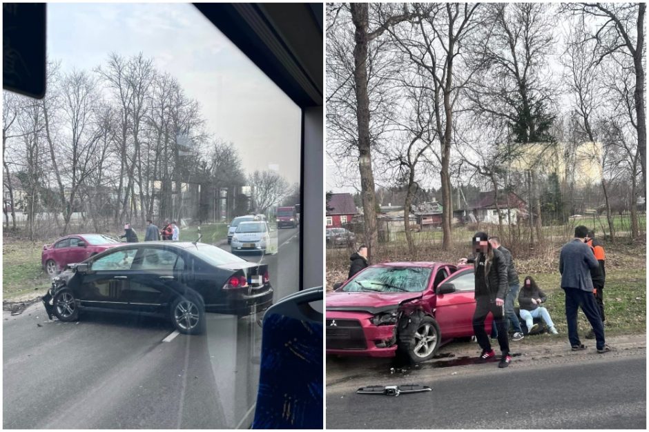 Vilniuje susidūrus automobiliams – spūstys