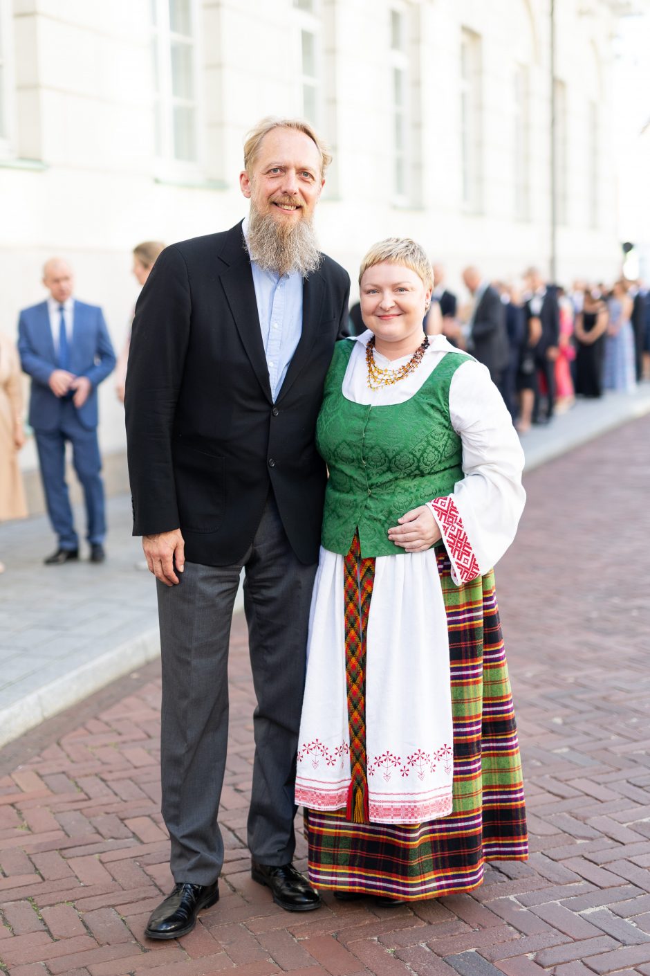 Šalies vadovo inauguraciją vainikavo vakarinė dalis: į Prezidentūros kiemą rinkosi garbūs svečiai