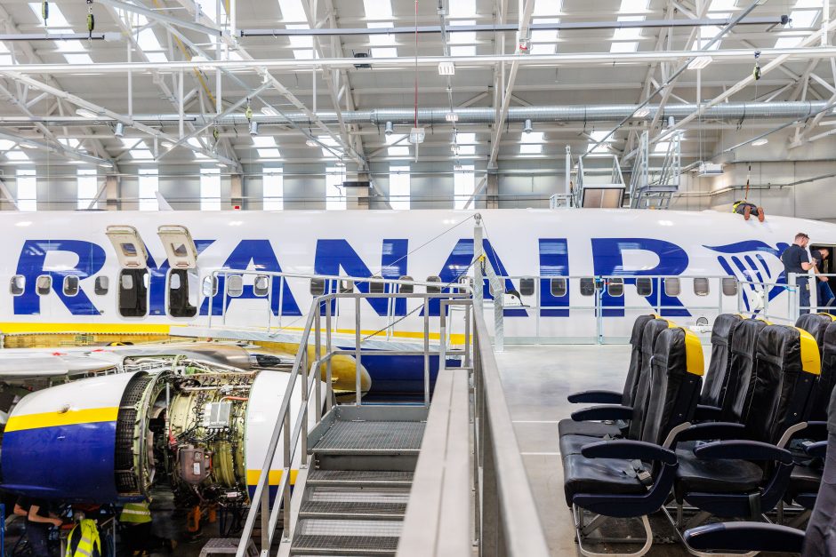 „Ryanair“ atidarė antrą orlaivių priežiūros angarą Kauno oro uoste – investavo 20 mln. eurų