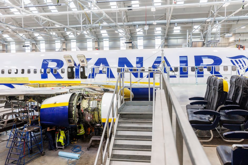 „Ryanair“ atidarė antrą orlaivių priežiūros angarą Kauno oro uoste – investavo 20 mln. eurų