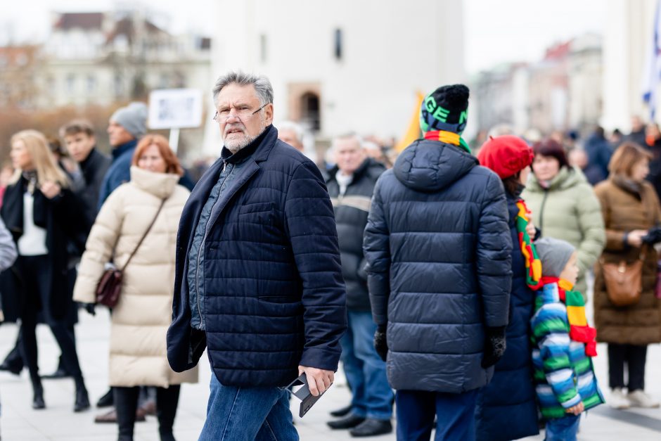 Iki tūkstančio žmonių dalyvavo šeimų sąjūdžio mitinge: siekiame, kad nebūtų laužoma Konstitucija