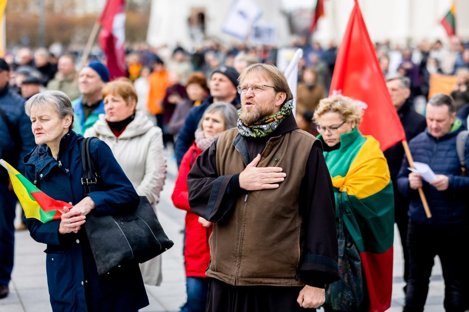 Iki tūkstančio žmonių dalyvavo šeimų sąjūdžio mitinge: siekiame, kad nebūtų laužoma Konstitucija