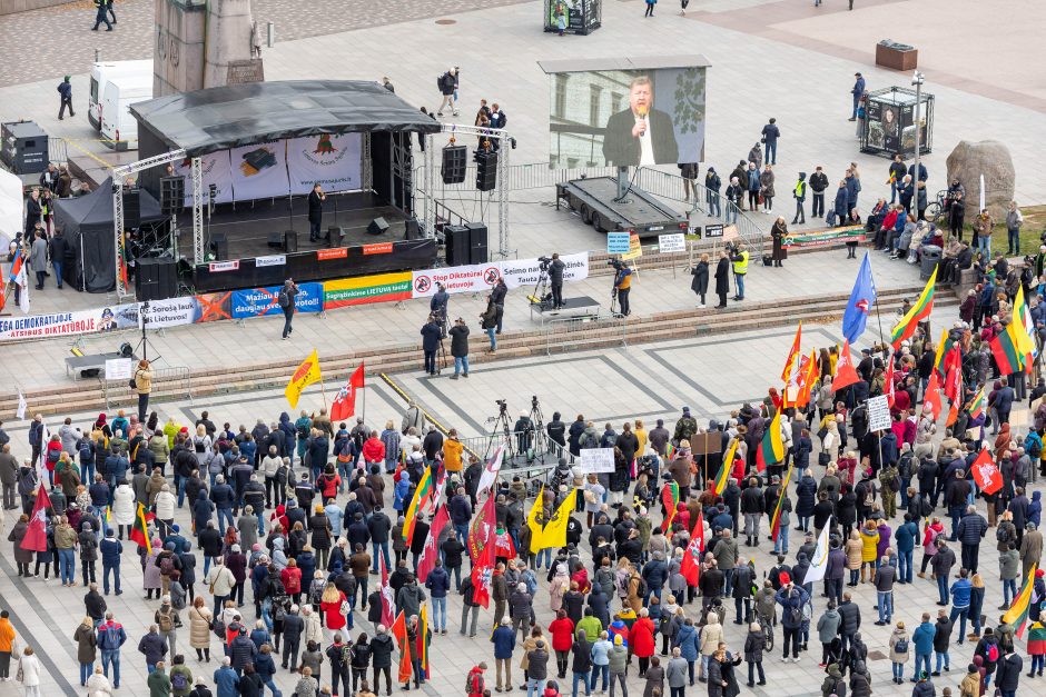 Iki tūkstančio žmonių dalyvavo šeimų sąjūdžio mitinge: siekiame, kad nebūtų laužoma Konstitucija