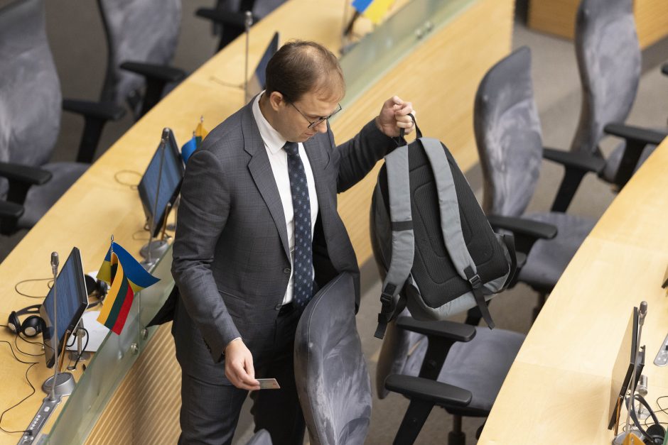 Žinios iš Seimo: V. Gapšys išsaugojo mandatą