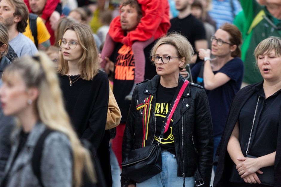 Triumfo eisenoje valdovų keliu nuėję tūkstančiai vilniečių giedojo Tautišką giesmę