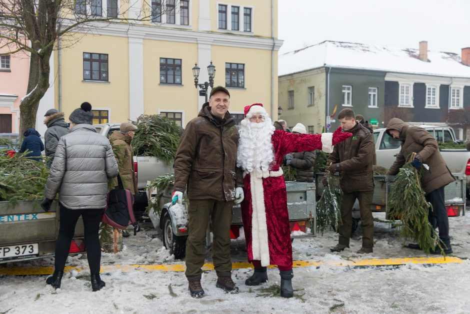 Tūkstančiai kauniečių į namus parsinešė mišku kvepiančias Kalėdas