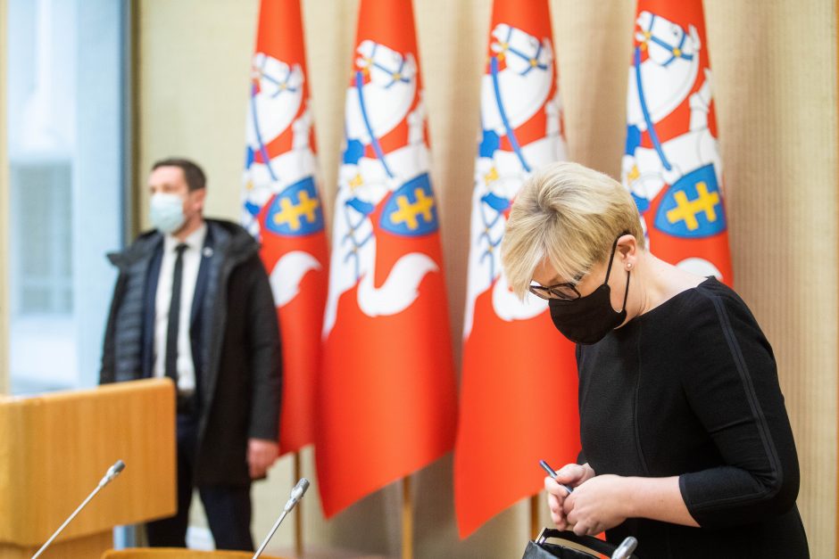 I. Šimonytė kol kas nemato pagrindo keisti ministrų