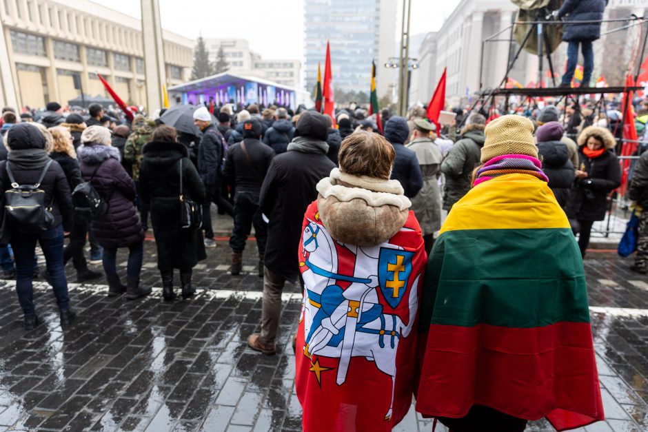 Sausio 13-osios minėjimas – triukšmingas: premjerė kalbą sakė su ašarom, protestuotojai rėkė „Gėda!“