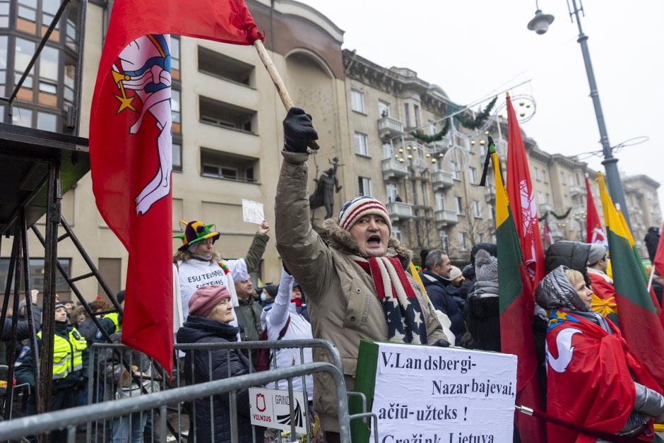 Sausio 13-osios minėjimas – triukšmingas: premjerė kalbą sakė su ašarom, protestuotojai rėkė „Gėda!“