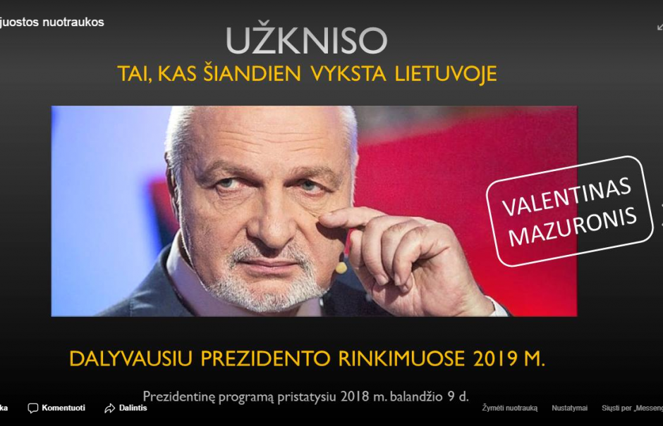 V. Mazuronis eis į prezidentus: užkniso, kas vyksta Lietuvoje