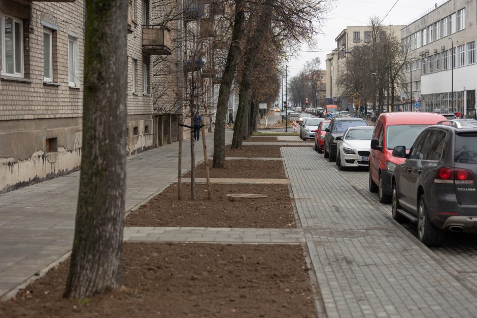 Sostinės Naujamiestyje baigiami T. Ševčenkos gatvės atnaujinimo darbai