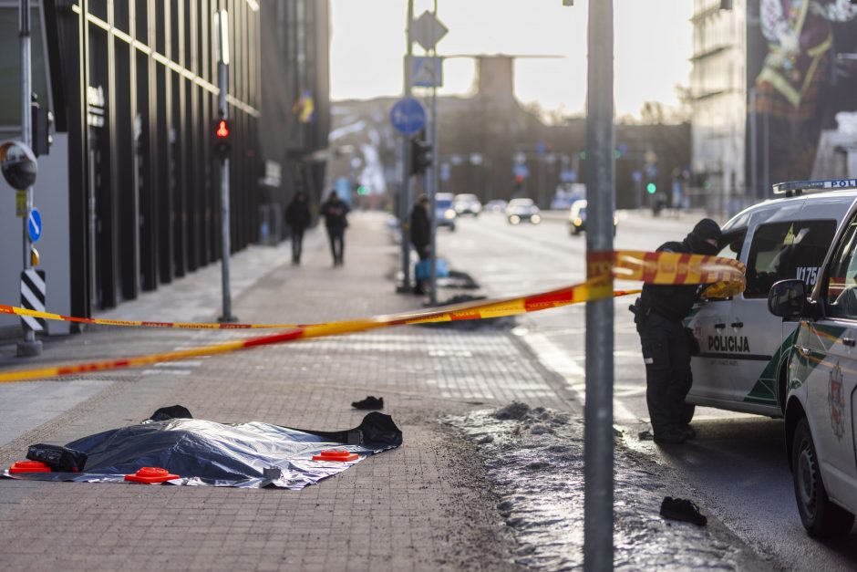 Tragedija Vilniuje: žuvo nuo verslo centro stogo nukritęs vyras