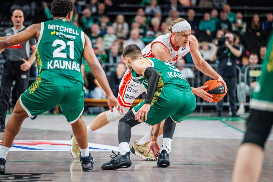 LKL – užtikrinta Kauno „Žalgirio“ pergalė prieš Utenos „Juventus“