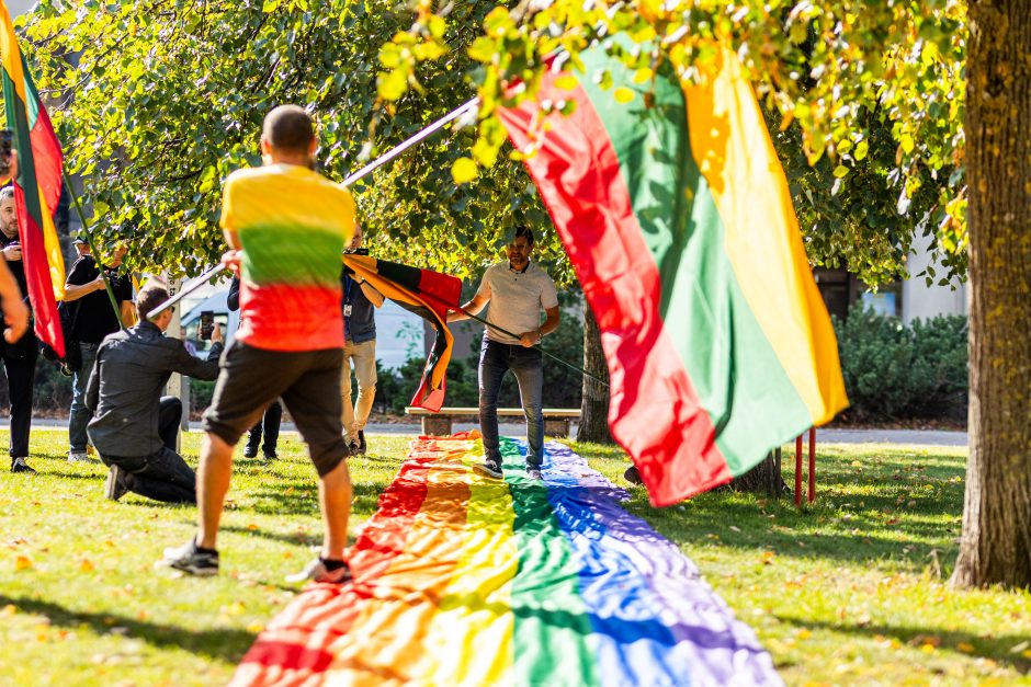 LGBTQ atstovų proteste – ir skambūs pareiškimai: „Geras pedofilas – miręs pedofilas“