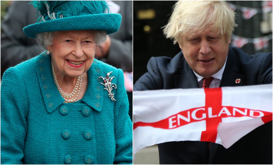 Karalienė ir premjeras linki Anglijos rinktinei pergalės Europos futbolo čempionate