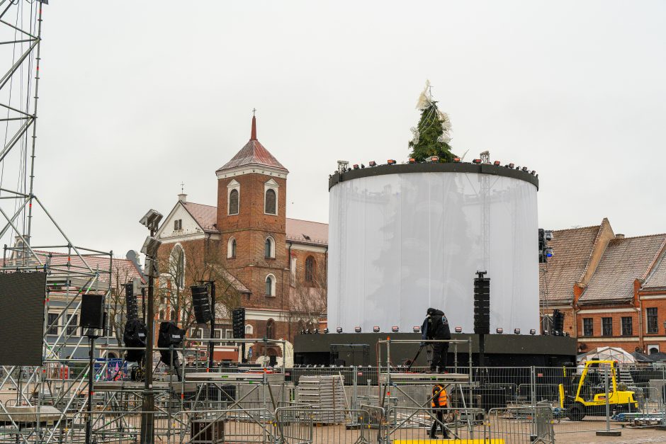 Kauno Rotušės aikštė šįvakar taps kalėdinio laukimo epicentru