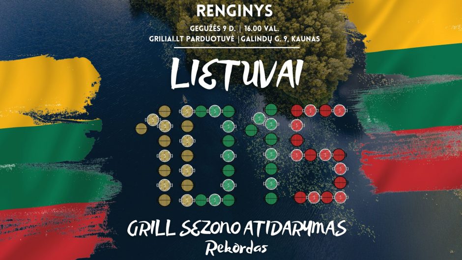 Kviečia į renginį „Lietuvai – 1015“: grilio sezono atidarymas ir rekordas
