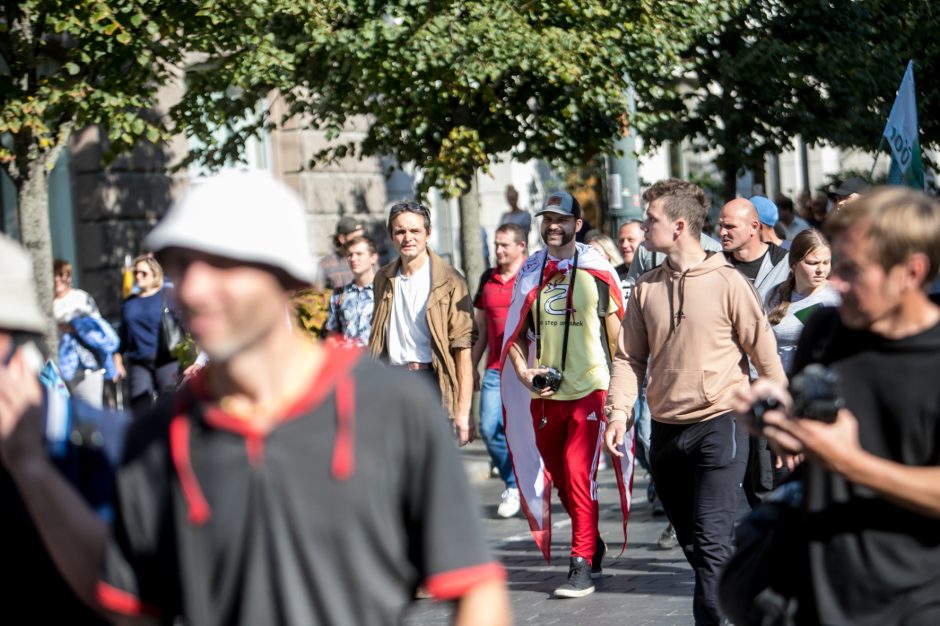 Po Šeimų sąjūdžio mitingo minia žmonių renkasi prie Seimo 