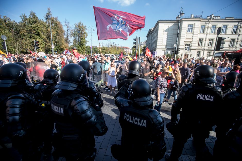 Po Šeimų sąjūdžio mitingo minia žmonių renkasi prie Seimo 