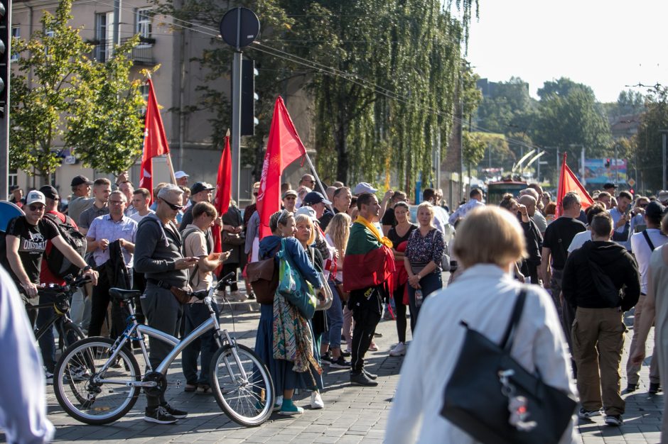 Po Šeimų sąjūdžio mitingo minia žmonių renkasi prie Seimo 