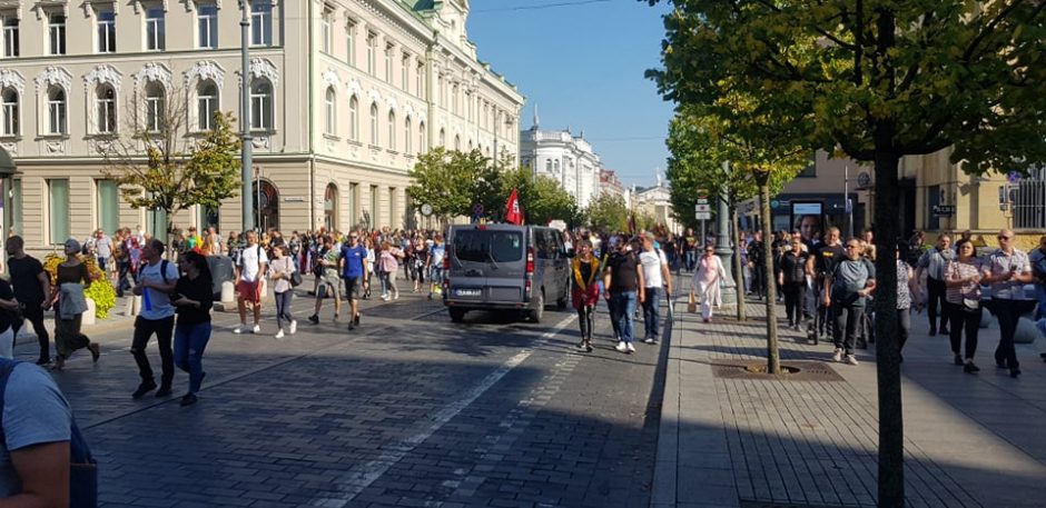 Po Šeimų sąjūdžio mitingo minia žmonių renkasi prie Seimo 