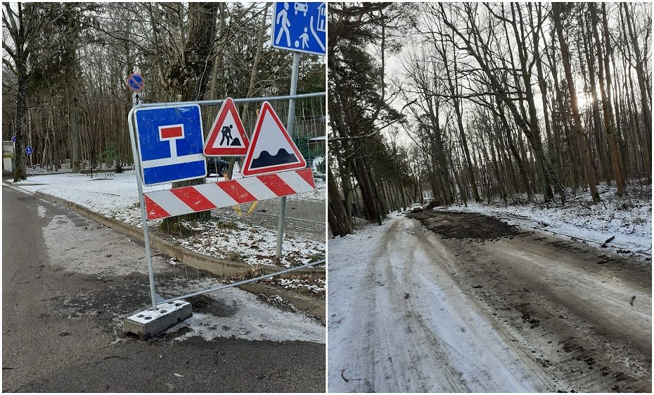 Statybininkų akibrokštas – kelią uždarė be paaiškinimų