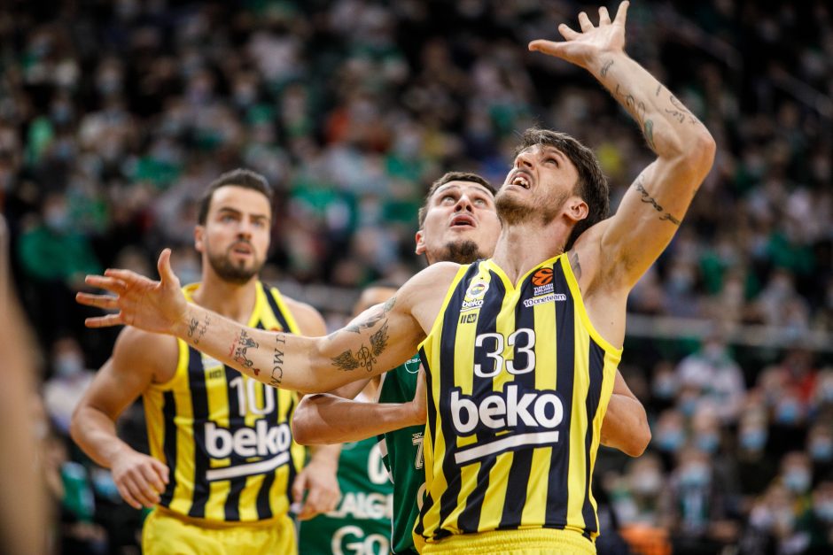 Kauno „Žalgiris“ kovoje su Stambulo „Fenerbahče“ išplėšė pergalę