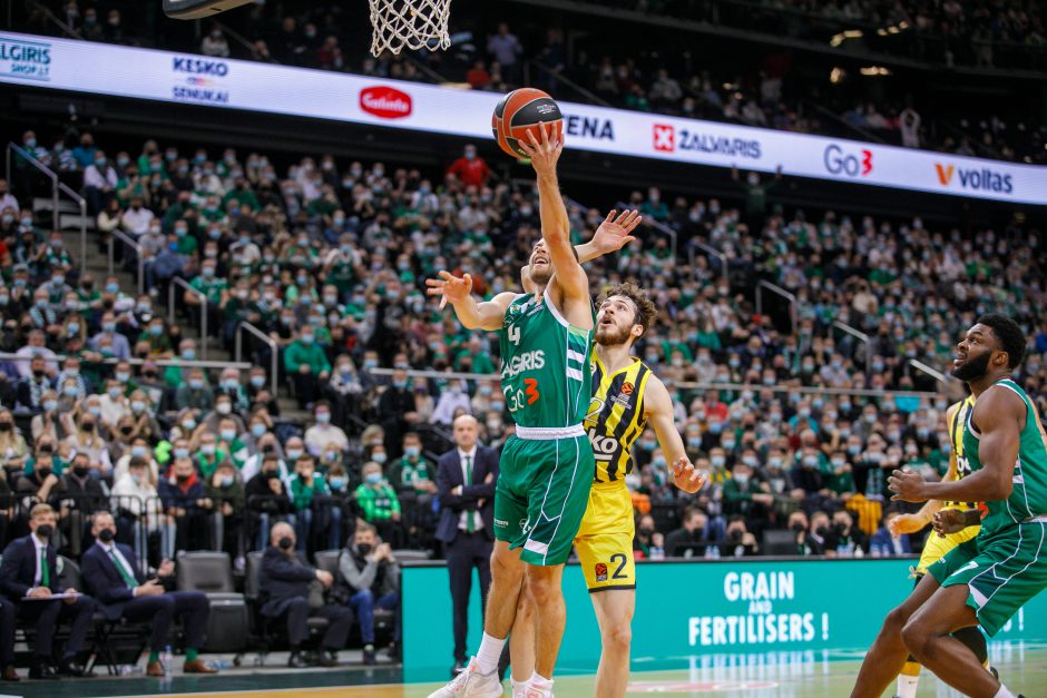 Kauno „Žalgiris“ kovoje su Stambulo „Fenerbahče“ išplėšė pergalę