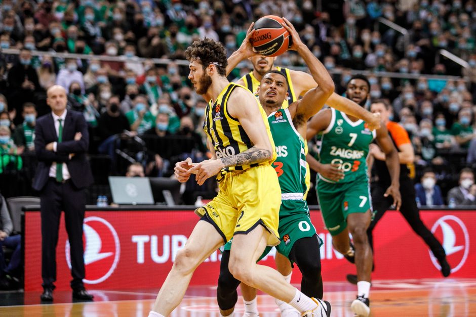 Kauno „Žalgiris“ kovoje su Stambulo „Fenerbahče“ išplėšė pergalę