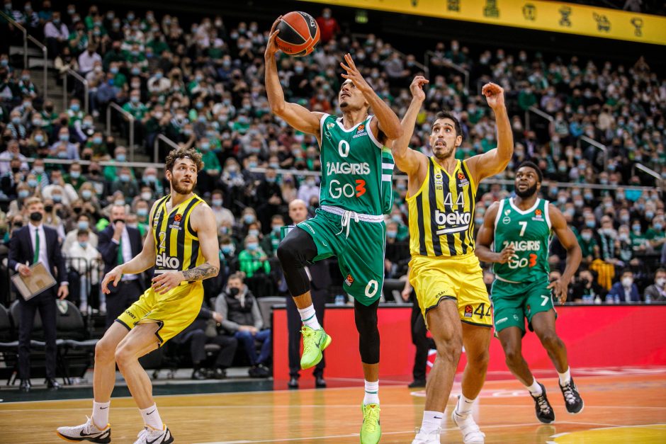 Kauno „Žalgiris“ kovoje su Stambulo „Fenerbahče“ išplėšė pergalę