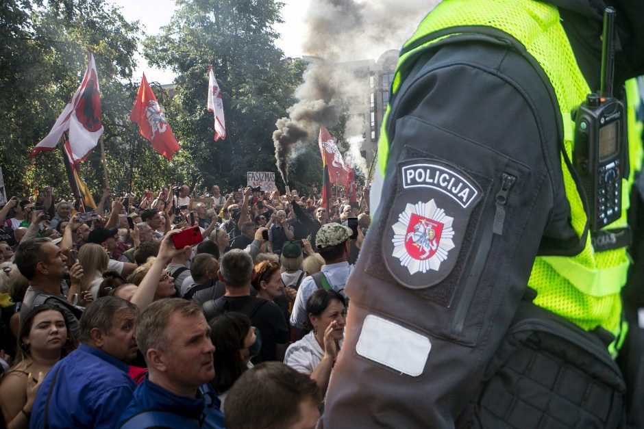 Protestas neapsiėjo be incidentų: sumuštas žmogus, sulaikyti du girti ir vienas su narkotikais