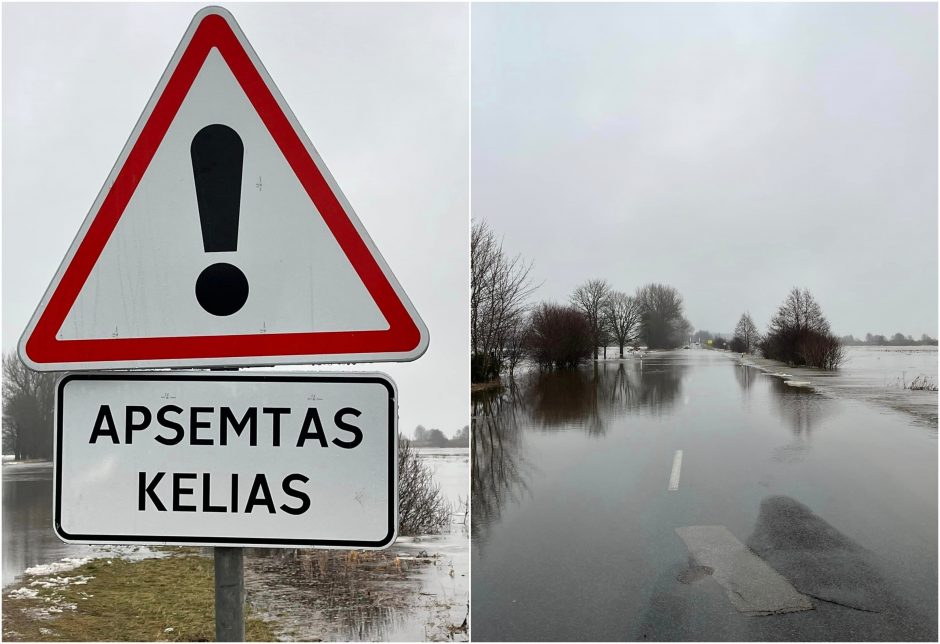 Klaipėdos rajone potvynis traukiasi, Šilutės rajone vanduo kyla