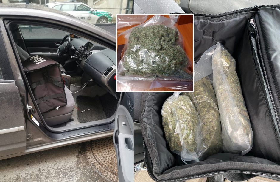 Kauno kriminalistų rankose – apsukrus narkotikų „dileris“: įkliuvo su 2 kg  „žolės“