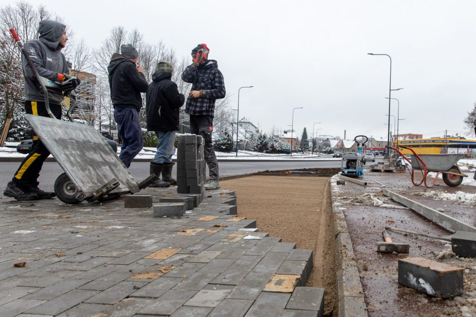 Žiema darbininkų namo nevaro: šiemet dar žadama nemažai ką nuveikti