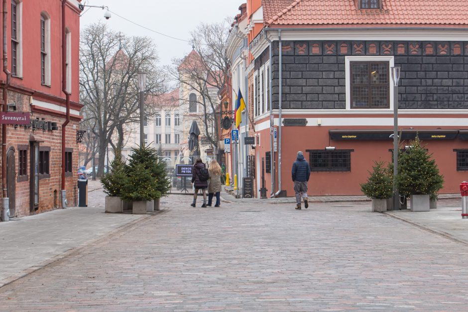 Vilniaus gatvėje – naujovės: atsirado suoliukai ir šiukšliadėžės