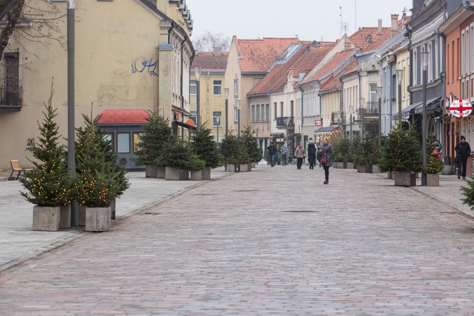 Vilniaus gatvėje – naujovės: atsirado suoliukai ir šiukšliadėžės